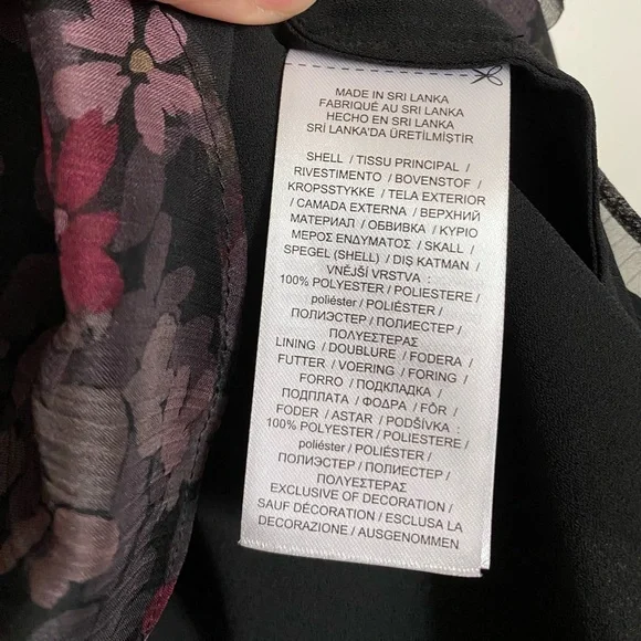 Lauren Ralph Lauren Romantic Georgette Floral Tiered Sleeve Crinkle Blouse - Picture 4 of 5